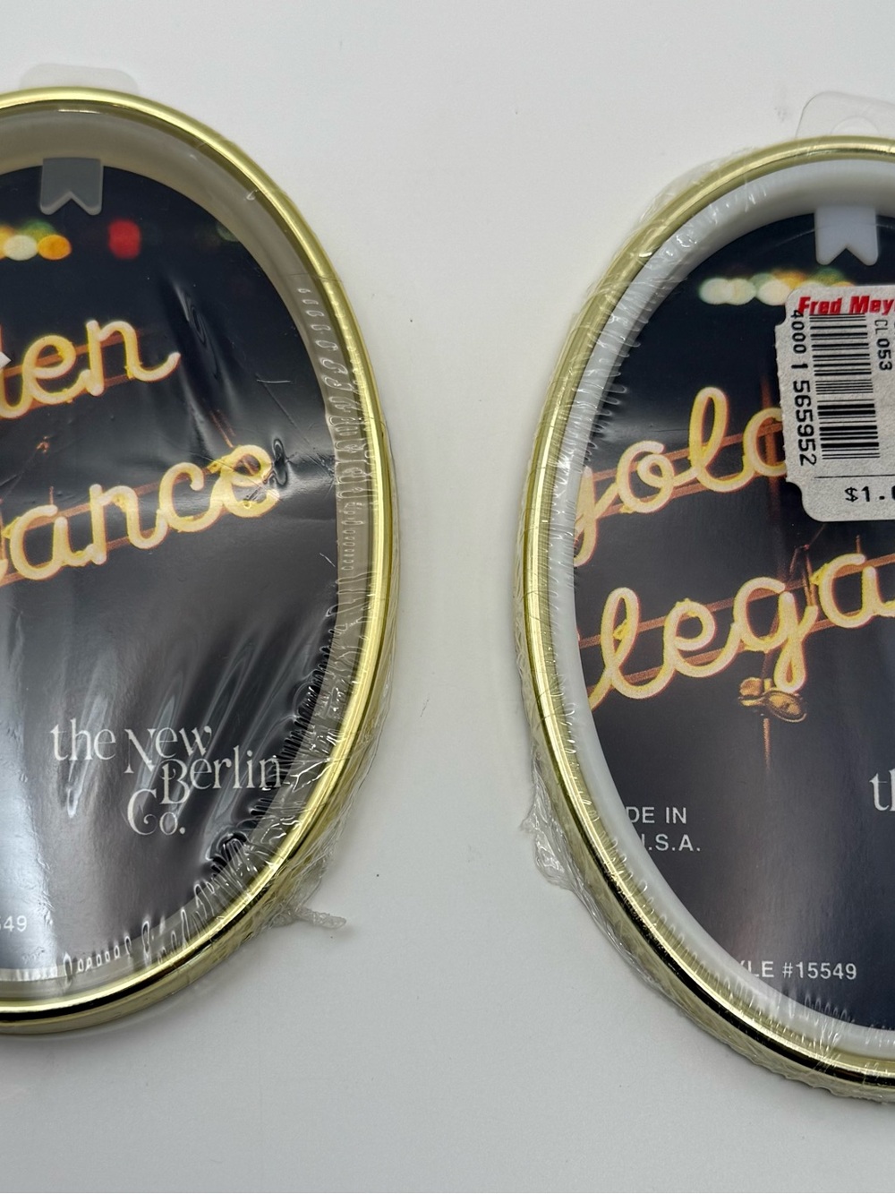 Lot of 2 Vintage Golden Elegance
Oval Craft Picture Frames The New
Berlin Co